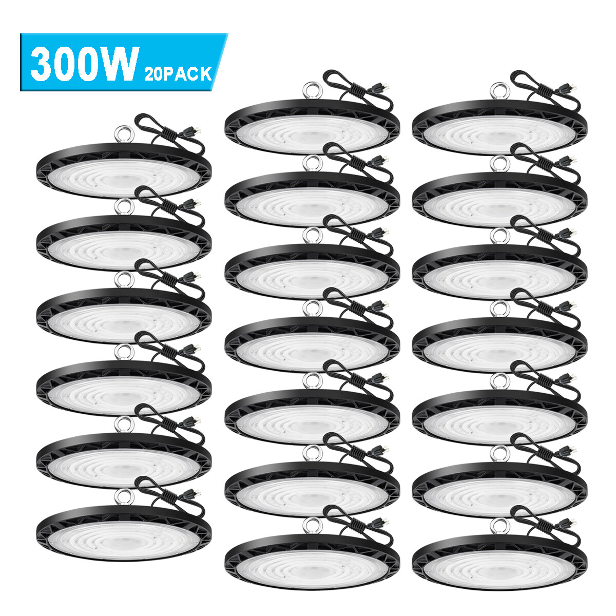 20Pcs 300W UFO LED High Bay Light Industrial Commercial Factory Gym Shop Light 20Pcs 300W UFO LED High Bay Light Industrial Commercial Factory Gym Shop Light