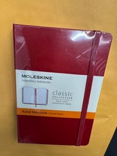 NEW Moleskine RULED Notebook HARD RED COVER POCKET SIZE 930000 SEALED picture