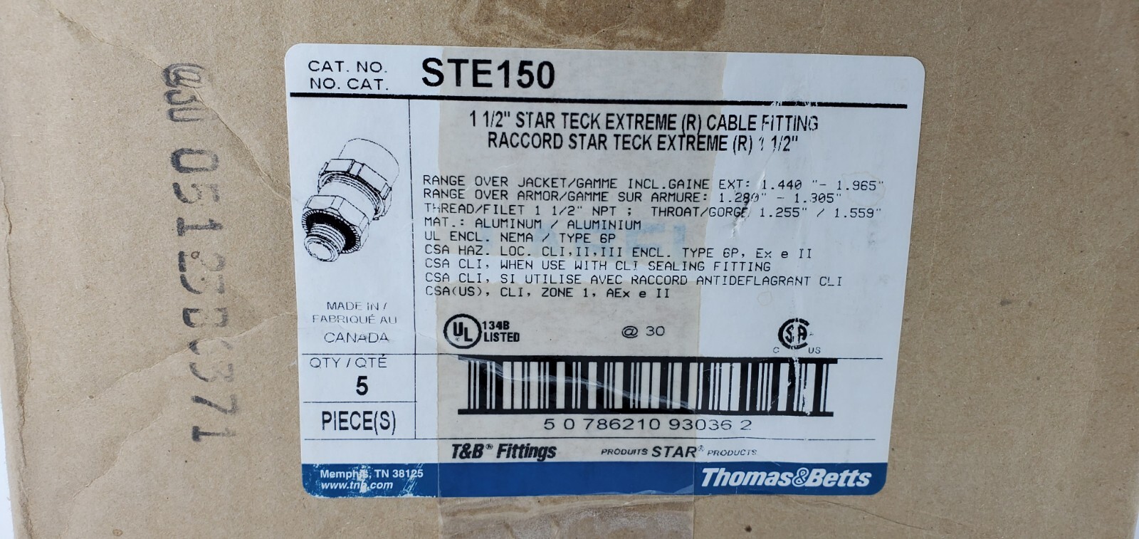 NEW THOMAS & BETTS STE150 STAR TECK 1-1/2\ NEW THOMAS & BETTS STE150 STAR TECK 1-1/2\