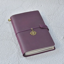 100% Genuine Leather Journal Refillable Travel Notebook Retro DIY Handmade Diary picture