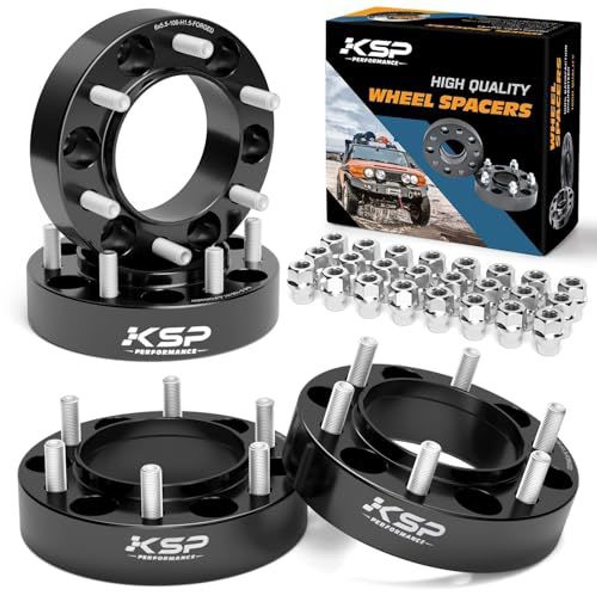 KSP 1.5in Wheel Spacers 6x5.5 Hubcentric 106mm Bore Tacoma 4Runner FJ Set of 4 KSP 1.5in Wheel Spacers 6x5.5 Hubcentric 106mm Bore Tacoma 4Runner FJ Set of 4