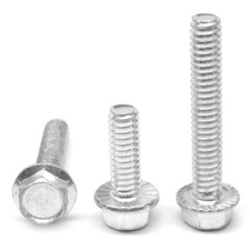 1/4-20 X 1 Grade 5 Hex Head Serrated Flange Bolt Zinc Plated Coarse Thread picture