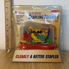 Vintage 90's Swingline Transparent Clear Stapler Electronic Stapling Machine New picture