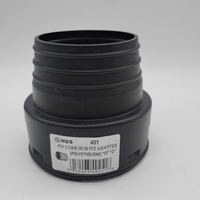 NDS 451 4 Inch HDPE Corrugated Adapter Sewer and Drain Pipe Fitting Spigot Hub picture