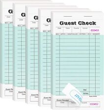 5 Pack Server Note Pads, Guest Check Books for Servers, Guest Checks Notepad for picture