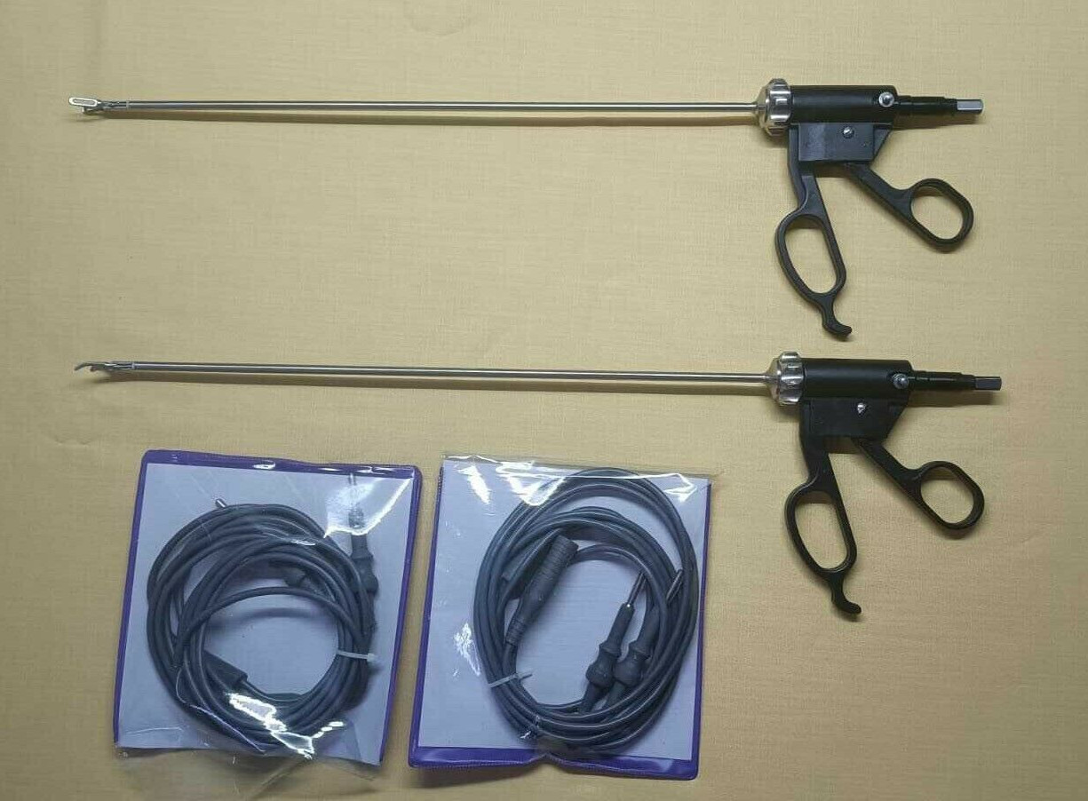 2pc Laparoscopic Bissinger Bipolar Fenestrated & Maryland Dissector Instruments