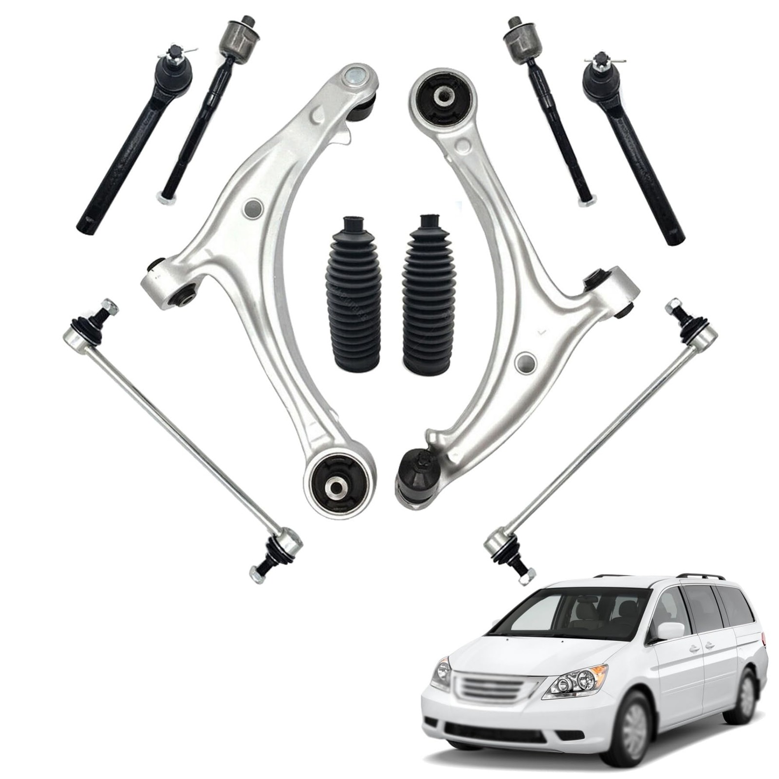 10Pcs Front Lower Control Arm Suspension Kit for Odyssey 2005-2010 10Pcs Front Lower Control Arm Suspension Kit for Odyssey 2005-2010