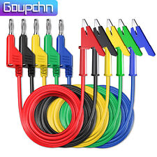 Goupchn 5PCS Test Leads 4mm Stackable Banana Plug to Crocodile Alligator Clip picture