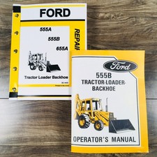 Ford 555B Tractor Loader Backhoe Owners Operators Service Repair Shop Manuals picture