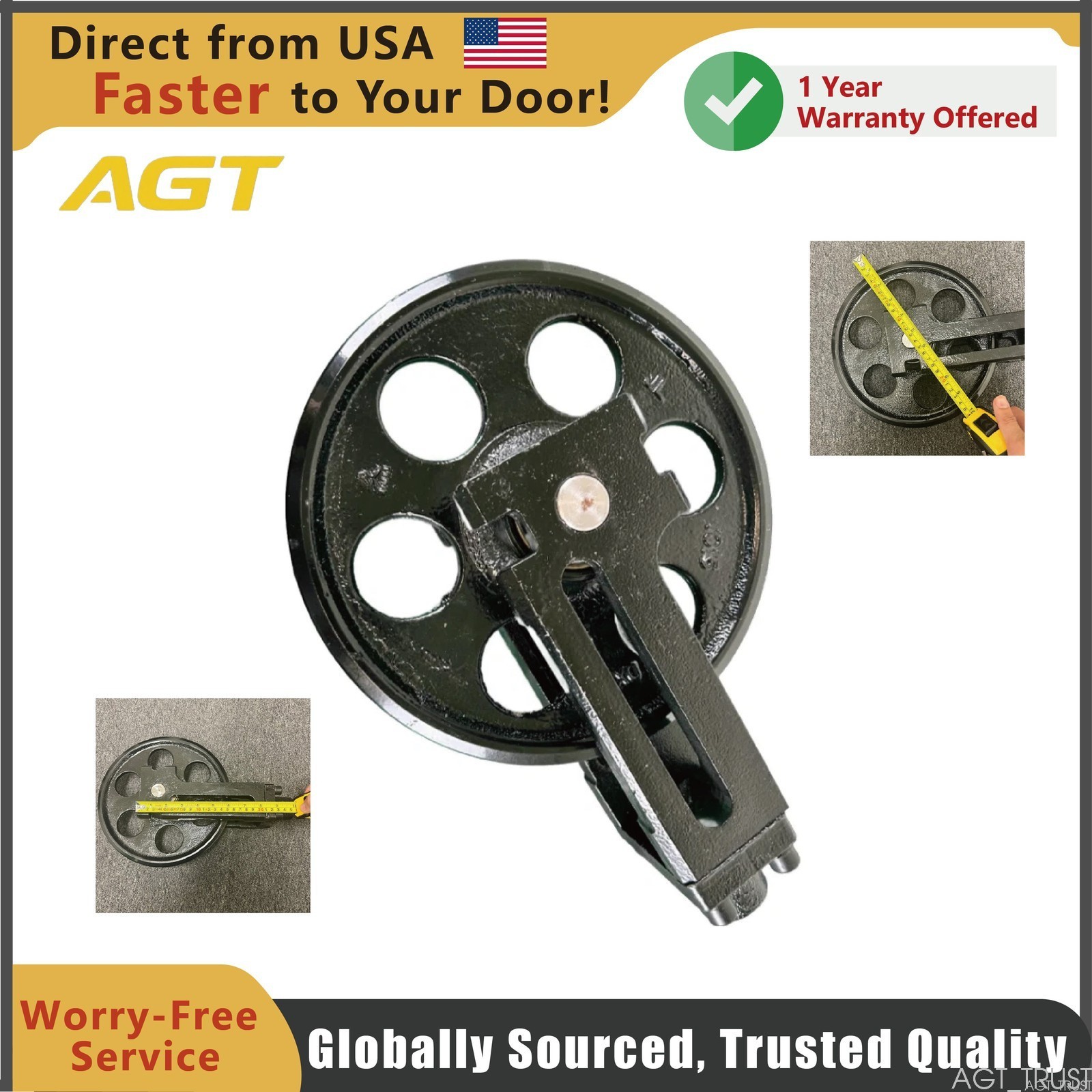 AGT Track Idler Wheel Assembly Track Tensioner Part Mini Excavator Attachment AGT Track Idler Wheel Assembly Track Tensioner Part Mini Excavator Attachment