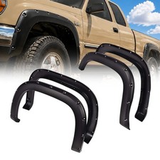 4PCS Fender Flares Style Textured Riveted Black Wheel Cover Trim Protector picture