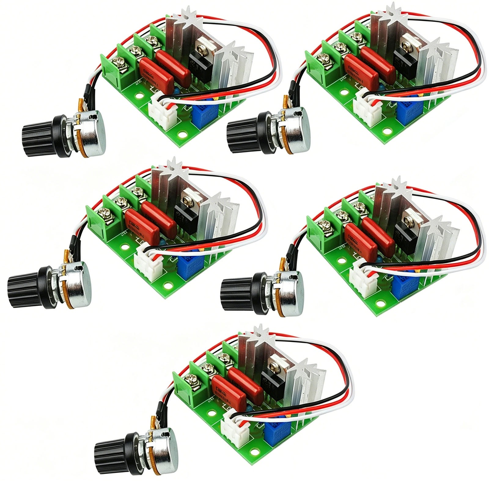 5PCS 2000W SCR Voltage Regulator Variable Motor Speed Controller AC 110V 220V US 5PCS 2000W SCR Voltage Regulator Variable Motor Speed Controller AC 110V 220V US
