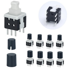 30Pcs Micro Latching Push Button Switch 5.8Mm 0.23