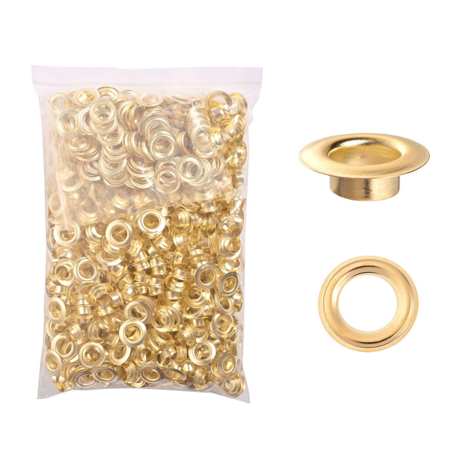 1000pcs Gold Grommets 1/4 Inch (6mm) Washers and Grommets Kit for Grommet Too...