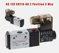 DC 12V 2-Position&3-Way 1/4 PT Air Pneumatic Solenoid Valve 0.15-0.8MPa 3V210-08 picture