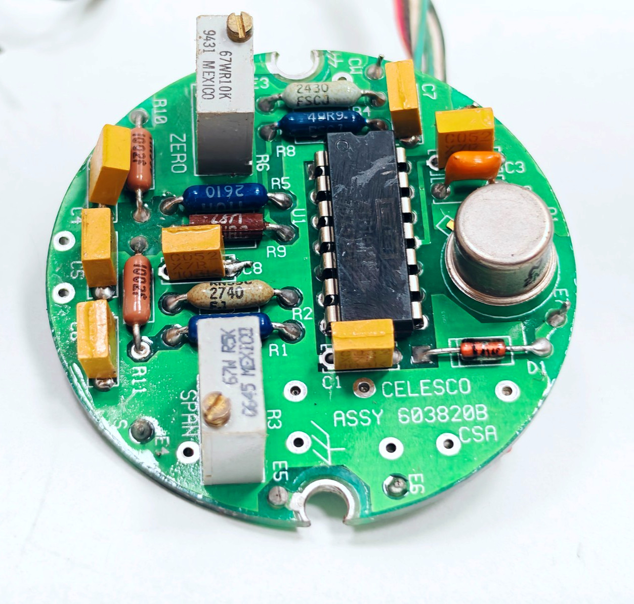 CELESCO 603820B CSA PCB CARD TRANSDUCER SIGNAL CONDITIONING CIRCUIT BOARD CELESCO 603820B CSA PCB CARD TRANSDUCER SIGNAL CONDITIONING CIRCUIT BOARD