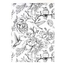 100 12x15 in boho retro print vintage design birds flower poly mailers ship pack picture