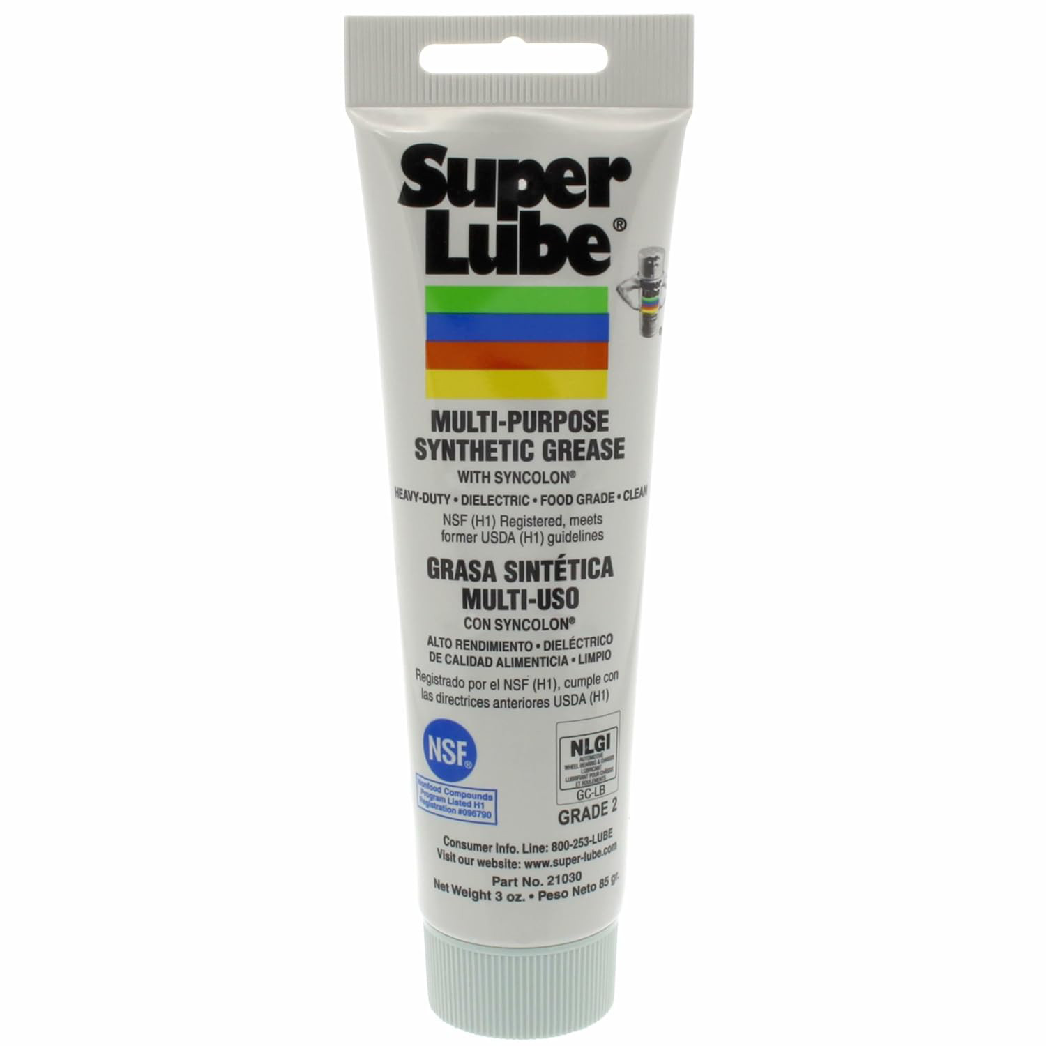 Super Lube 21030 Clear Synthetic Grease 3 oz Water Resistant NLGI 2 Super Lube 21030 Clear Synthetic Grease 3 oz Water Resistant NLGI 2