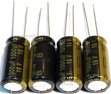 4x Panasonic FM 1000uF 16v Low-ESR radial capacitors caps 105C 10mm 10x20 picture