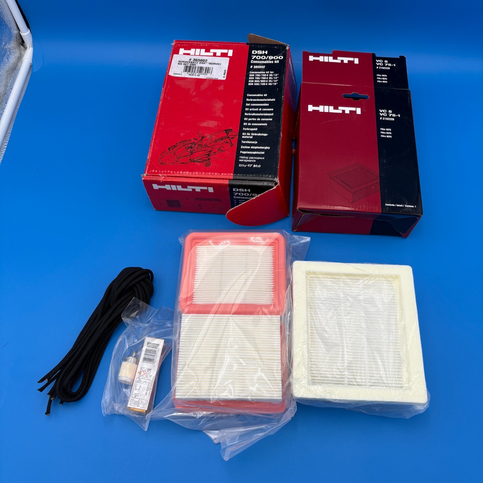 Hilti DSH 700/900 & VC 5 VC 75-1 HEPA Filter Kit OEM #2192228 #2088887 New Hilti DSH 700/900 & VC 5 VC 75-1 HEPA Filter Kit OEM #2192228 #2088887 New