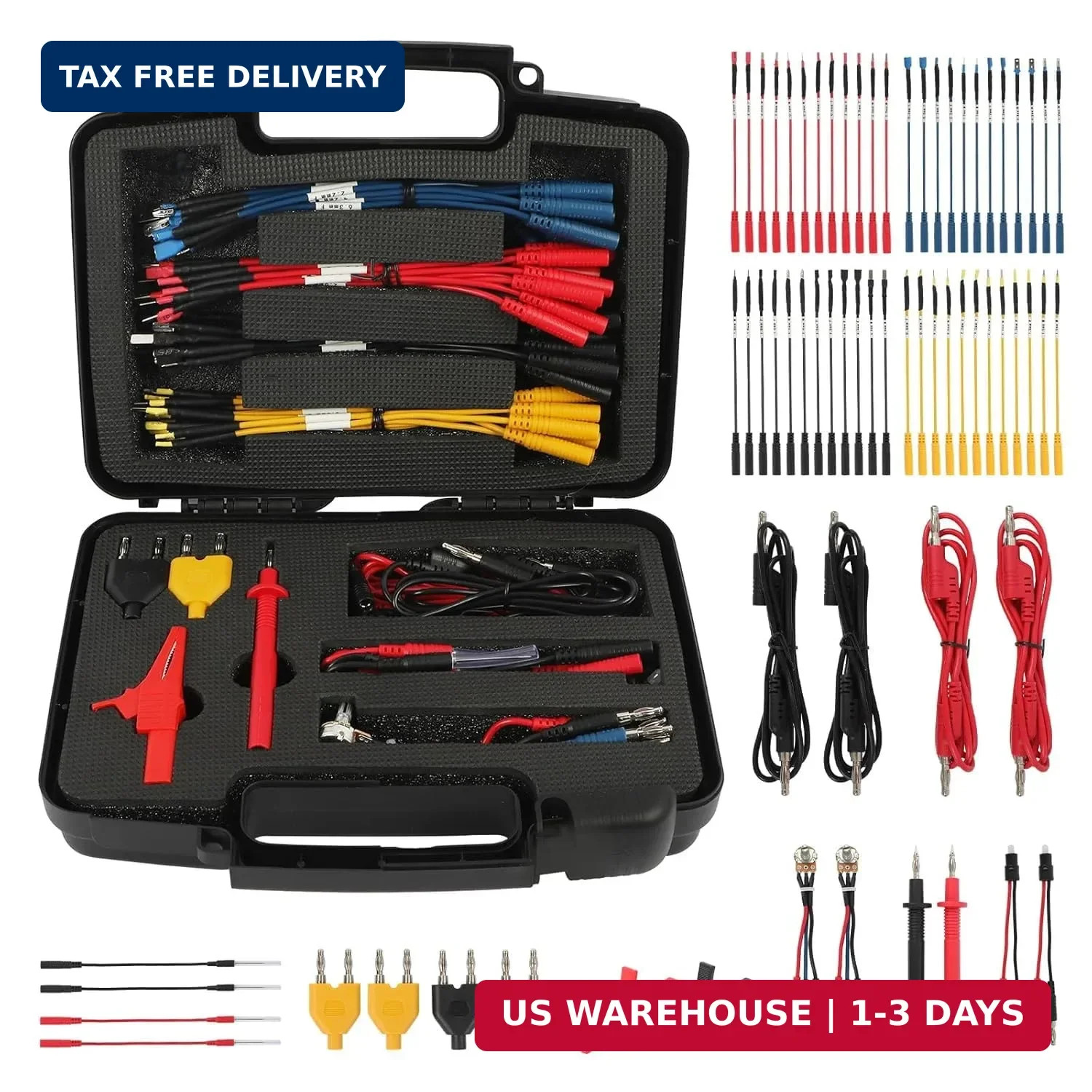 68PCS Multimeter Test Leads Kit, Test Leads with Replaceable Wire Piercing Probe 68PCS Multimeter Test Leads Kit, Test Leads with Replaceable Wire Piercing Probe