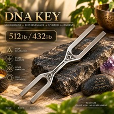 DNA Key Tuning Fork 512 Hz / 432 Hz, Dual Frequency Sound Meditation Instrument picture