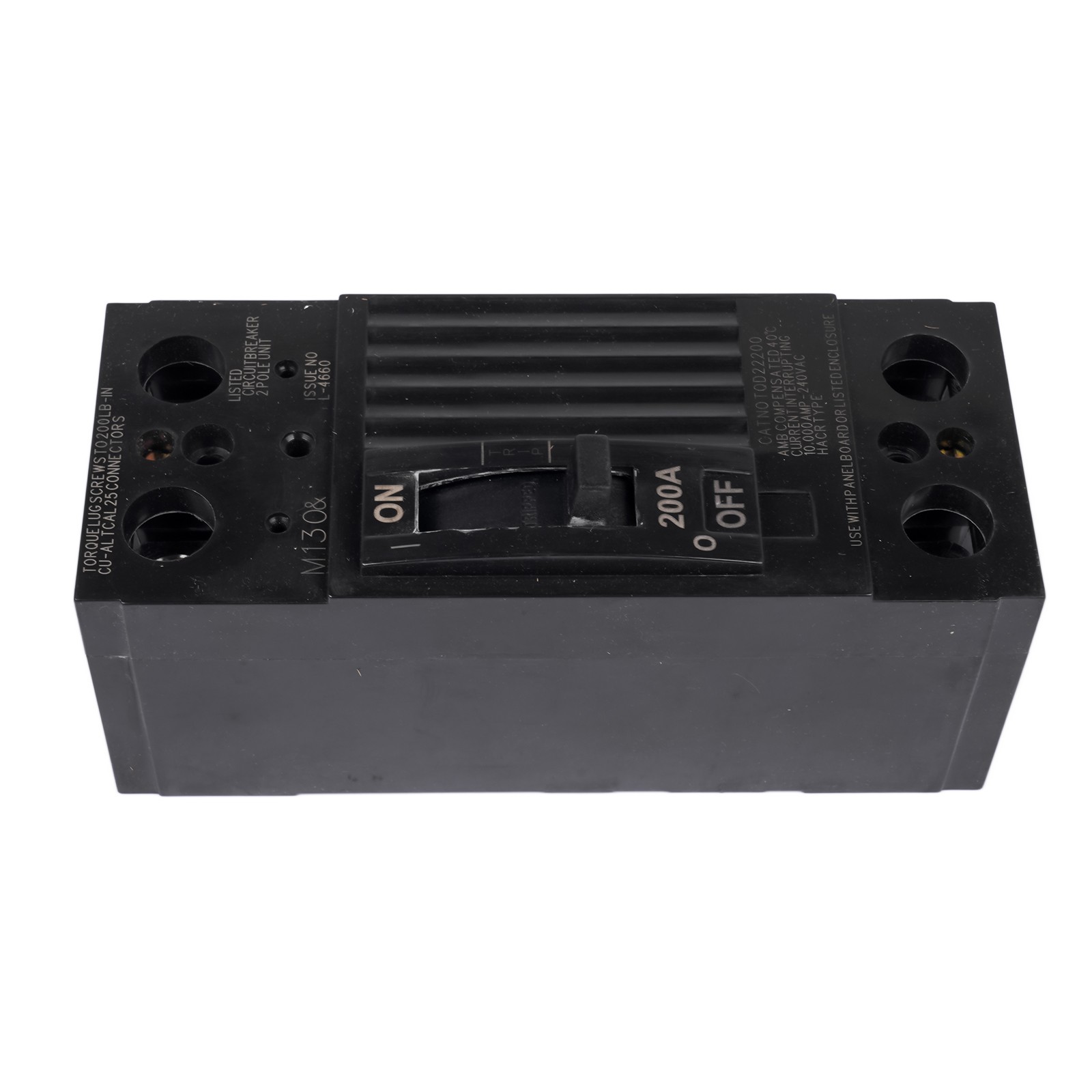 Thermal Magnetic Circuit Breaker 200A 2 Pole TQD22200WL TQD22200 120/240 Vac Thermal Magnetic Circuit Breaker 200A 2 Pole TQD22200WL TQD22200 120/240 Vac