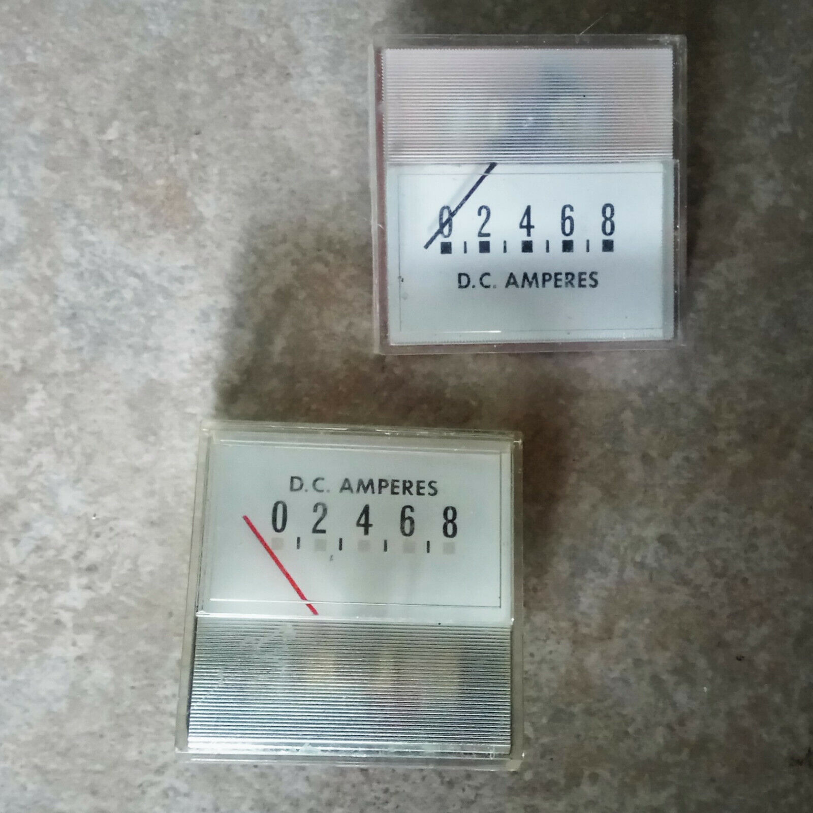 Pair of Vintage Prime Instruments DC Ammeters Ampere Meters 0-8 A DC