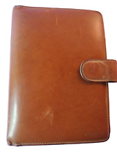 Vintage MURANO Brown Italian Leather Planner Organizer 7.5x5.5 Made in Italy picture