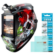TRQWH Solar Powered Auto Darkening Welding Helmet LED Light Shade 4/5-9/9-13 picture