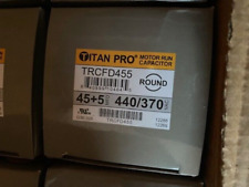 Titan Pro TRCFD455 Motor Dual Run Capacitor, Round, 440/370V Ac, 45/5 Mfd, 4 NEW picture