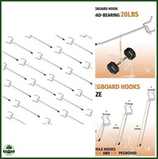 HUHOLE 50 Pack 4 Inch Silver Pegboard Hooks with Rubber Tips picture