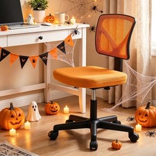 Small Armless Desk Chair with Ergonomic Design picture