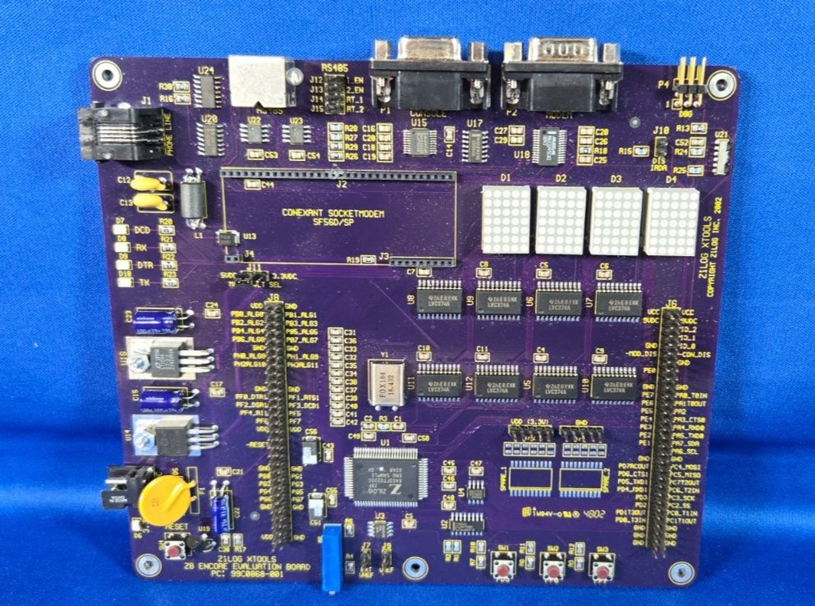 Zilog Xtools Z8 Encore evaluation Board 99c0868-001 VMI and FT Zilog Xtools Z8 Encore evaluation Board 99c0868-001 VMI and FT