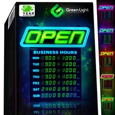 Led Open Sign with Business Hours – Stand Out with 1000’s Color Combos to Match picture