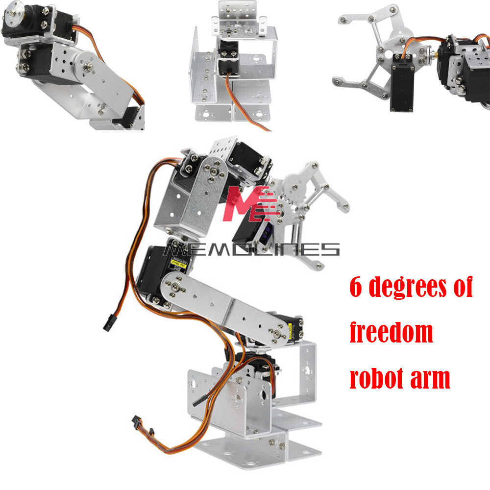 Arduino Aluminium 460MM Aluminium Arduino Robot Clamp Claw Mount Kit 6 DOF Mechanical ...