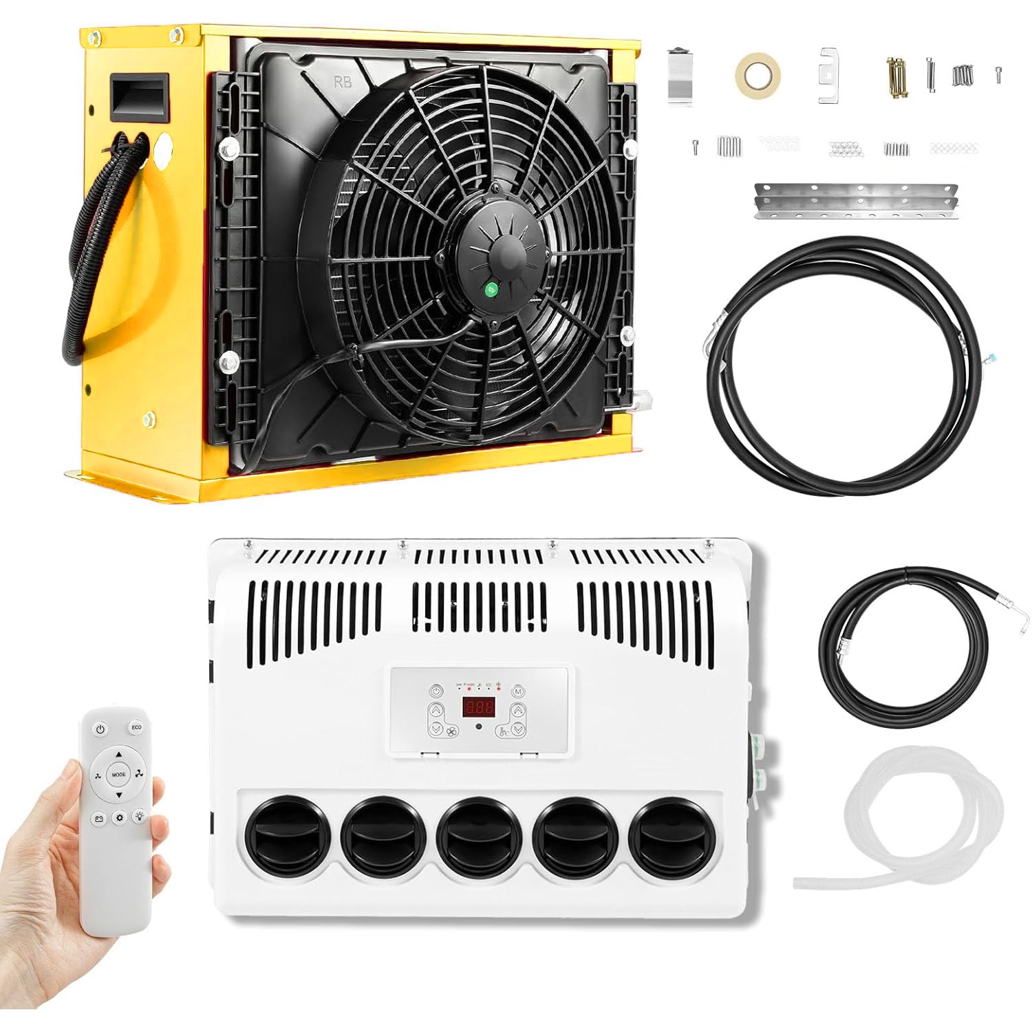 12V 12000BTU Car Hanging Air Conditioner A/C Kit For Car Truck Vehicle Universal