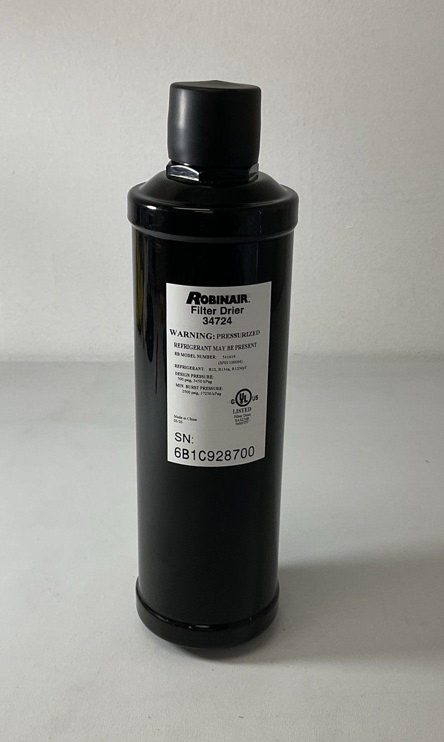 OEM Robinair 34724 Spin-On A/C Recycling Filter Drier Replacement Filter OEM Robinair 34724 Spin-On A/C Recycling Filter Drier Replacement Filter