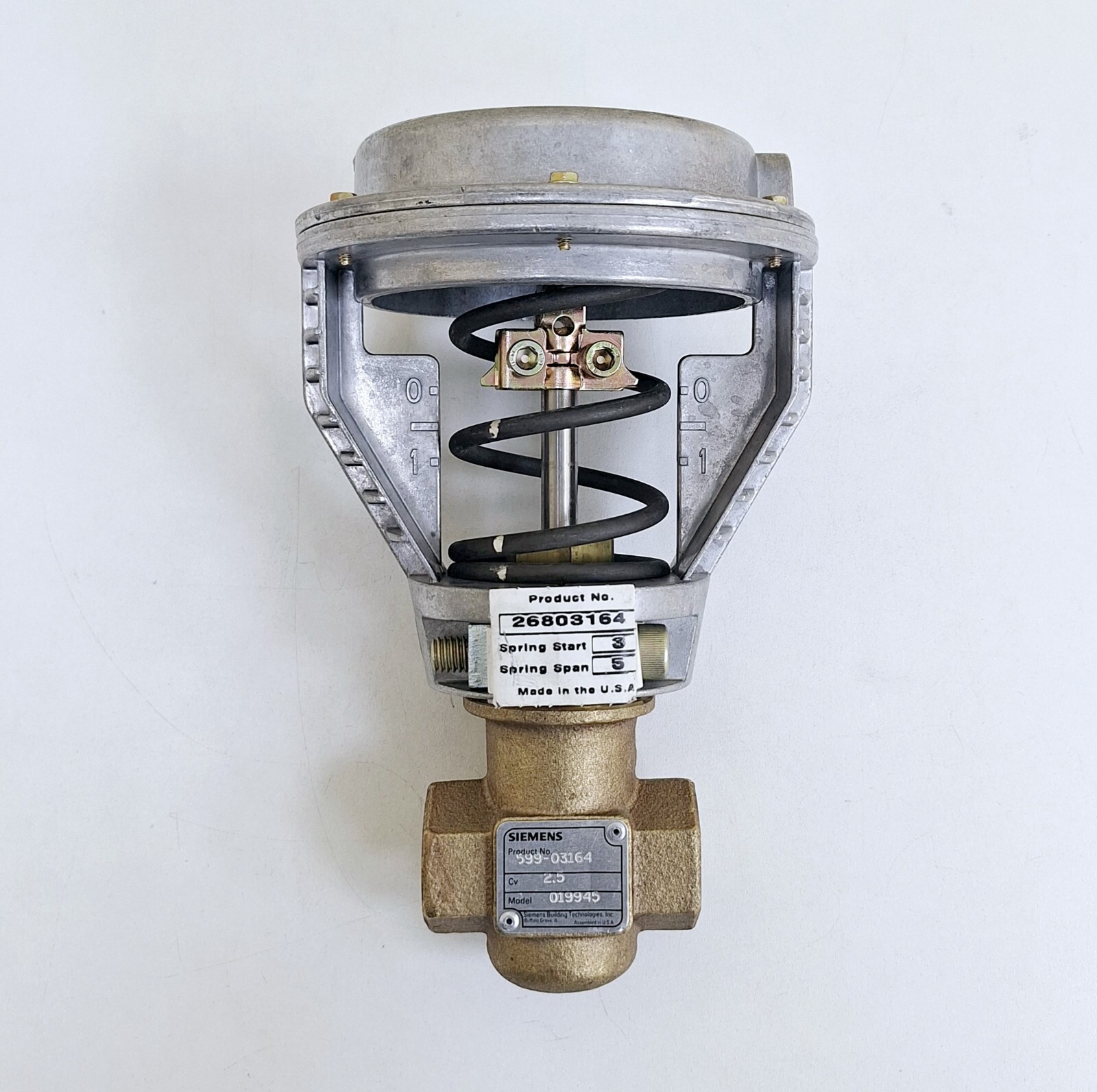 Siemens 599-03164 / 599-01081 / 019945 / 4” Pneumatic Actuator 3-8 PSI