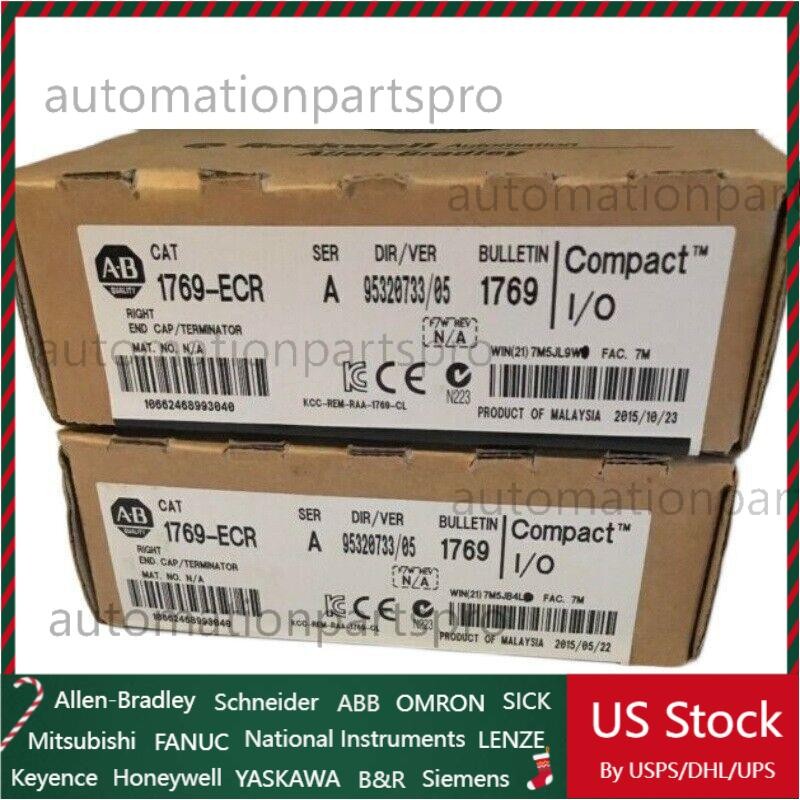 1 PCS New Sealed AB 1769-ECR /A CompactLogix Right End Cap 1769ECR In US Stock 1 PCS New Sealed AB 1769-ECR /A CompactLogix Right End Cap 1769ECR In US Stock
