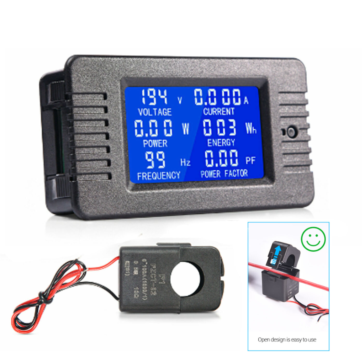 100A AC Digital Power Panel Meter Monitor Power Energy Voltmeter Ammeter 80-260V 100A AC Digital Power Panel Meter Monitor Power Energy Voltmeter Ammeter 80-260V