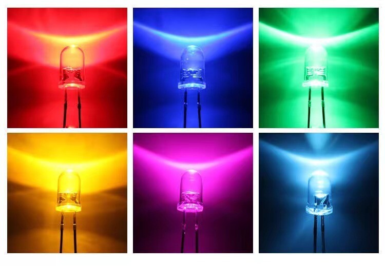 100pc 3mm 5mm LED Clear Lens Red Green Blue White Yellow Select Color Qty 100pc 3mm 5mm LED Clear Lens Red Green Blue White Yellow Select Color Qty