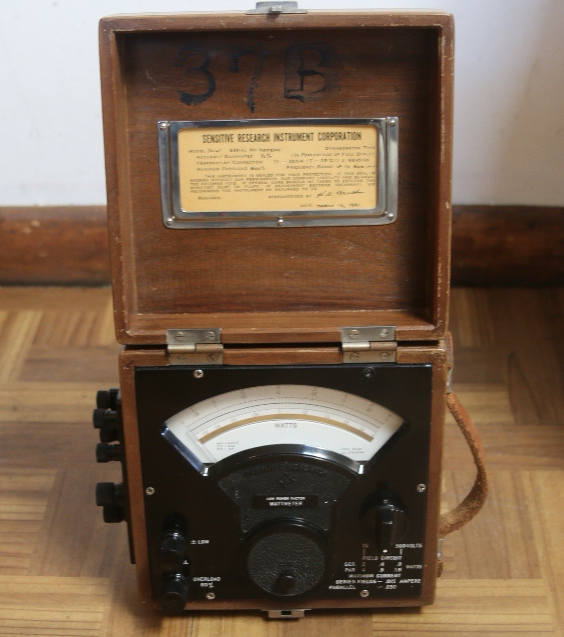Vintage Sensitive Research DLW Low Power Factor Wattmeter Vintage Sensitive Research DLW Low Power Factor Wattmeter