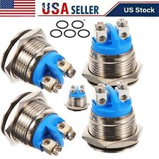 5pcs 12mm Starter Switch / Boat Horn Momentary Push Button Stainless Steel Metal picture