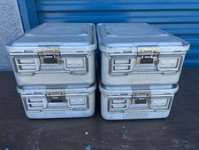 (1) Aesculap Aluminum JN740 Sterilization Case / Tray With Lid: 18”x11”x5-3/4” picture