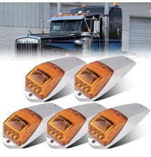 5Pcs Truck Cab Marker Lights 17 LED Amber Top Roof Running Lights Clearance w... picture