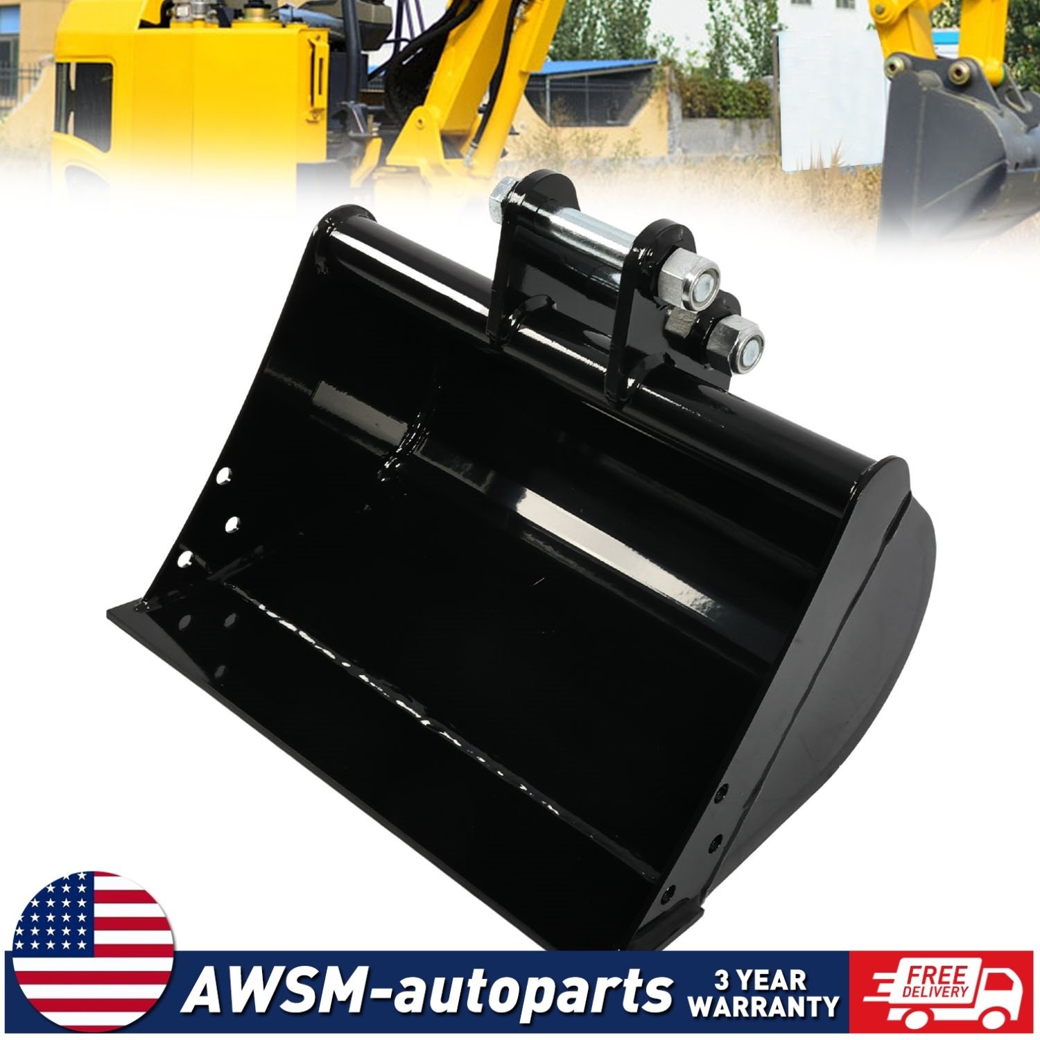 Fits For Mini Excavator Plain Bucket Grading Flat Attachment 500mm