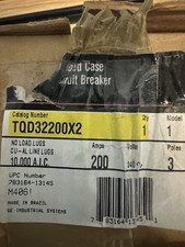 NEW GE TQD32200X2 3 pole 200 amp 240v TQD w Line Lugs Model 1 RARE $1000.00Value picture