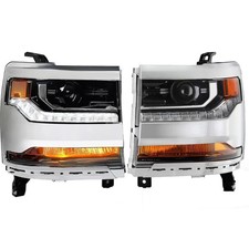 LED DRL Headlights Assembly for 2016 2017 2018 Chevy Silverado 1500, Headlight picture