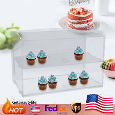 2 Tier Commercial Pastry Muffins Food Showcase Countertop Bakery Display Case picture